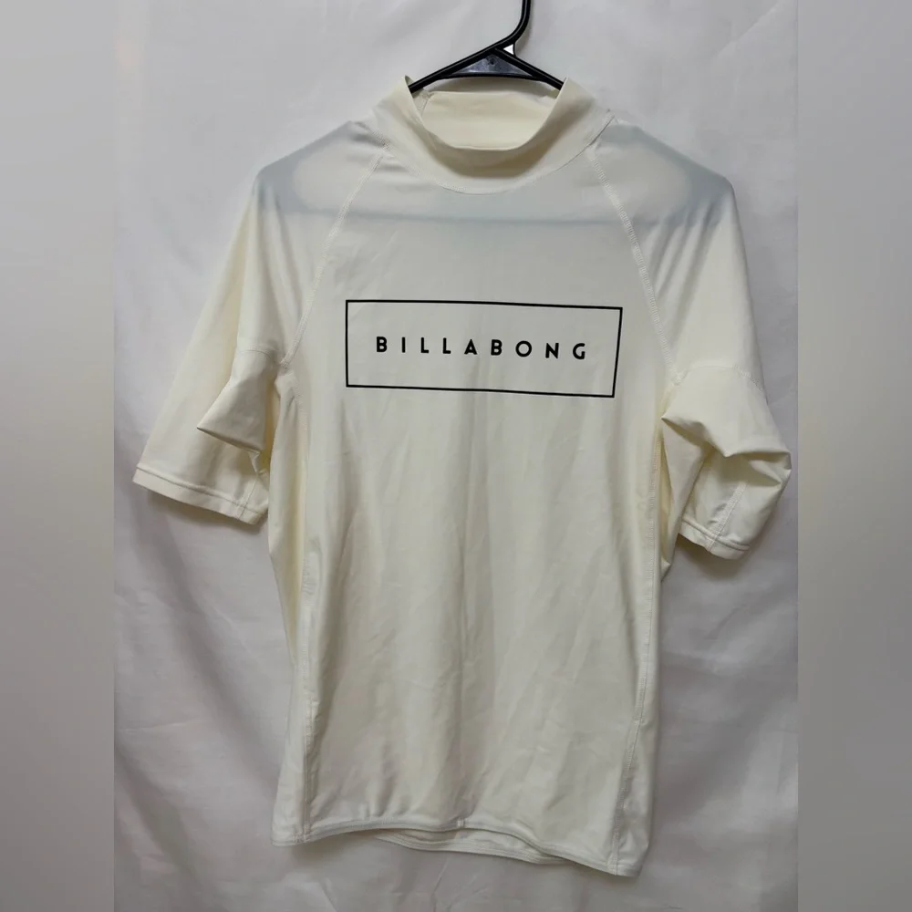 Billabong SPF50 Performance Fit Surf Shirt UV Protection White Size Medium‎